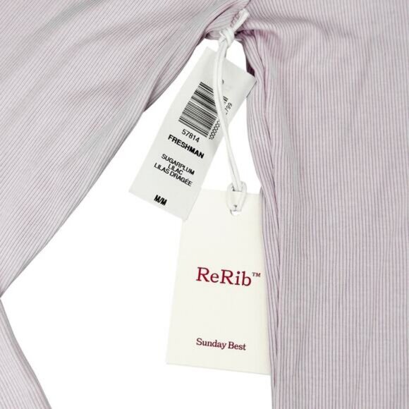 Aritzia Sunday Best Community Freshman Ribbed Turtleneck In Sugarplum Lilac - Picture 3 of 5